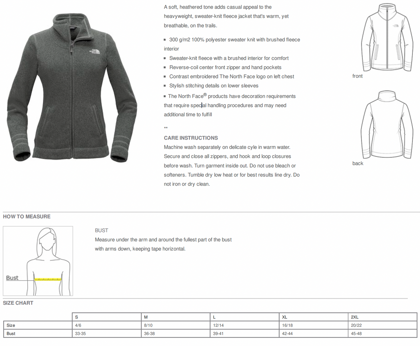 Women's The North Face® Sweater Fleece Jacket